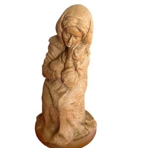 Vintage Religious Figurine Mary with Child Jesus Statue.  1986 Tom Clark  chips‎